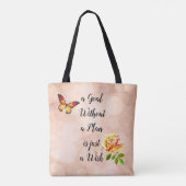 Een doel zonder plan is slechts een wens tote bag (Achterkant)