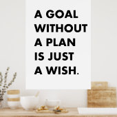 Een doel zonder plan poster (Keuken)