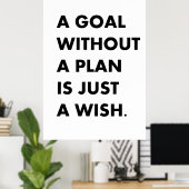 Een doel zonder plan poster (Thuiskantoor)