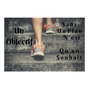 "Eén doelstelling" Weergave Weergave Positieve cit Perfect Poster