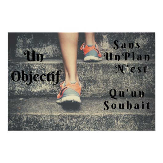 "Eén doelstelling" Weergave Weergave Positieve cit Perfect Poster (Voorkant)