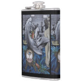 "Een doezelaar en een schaal" Vinylwaterkering Heupfles (Links)