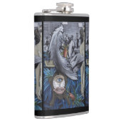 "Een doezelaar en een schaal" Vinylwaterkering Heupfles (Rechts)