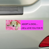 EEN DOG-BUMPERSTICKER VASTSTELLEN BUMPERSTICKER (Op auto)