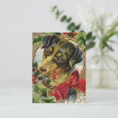 Een  Doggy kerstgroet Feestdagenkaart (Staand voorkant)