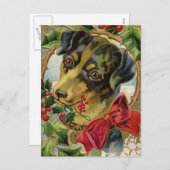 Een  Doggy kerstgroet Feestdagenkaart (Voorkant / Achterkant)