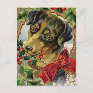 Een  Doggy kerstgroet Feestdagenkaart