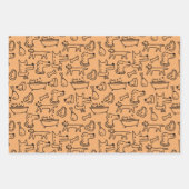 Een Dogs Wrapping Paper-set uitschakelen Inpakpapier Vel (Voorkant 3)