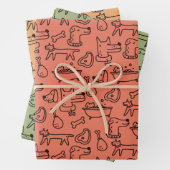 Een Dogs Wrapping Paper-set uitschakelen Inpakpapier Vel (In situ)