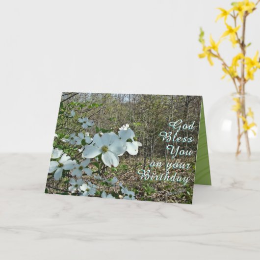 Een Dogwood blooming-customize Kaart (Gele Bloem)