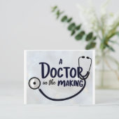 Een dokter in de dop briefkaart (Staand voorkant)