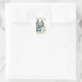Een dokter patiëntgesprek ronde sticker (Tas)