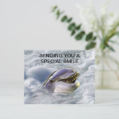 Een dolfijnvriendelijke glimlach briefkaart (Staand voorkant)