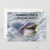 Een dolfijnvriendelijke glimlach briefkaart (Voorkant / Achterkant)