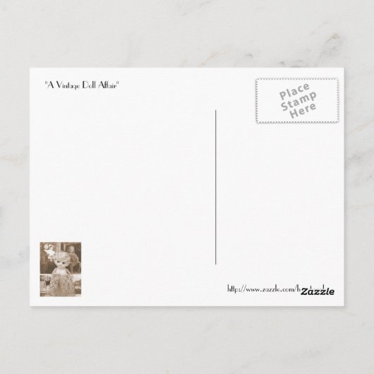 Een Doll Affair Briefkaart (Achterkant)