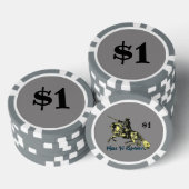 Eén dollar (logo) poker chips (Opstapeling)