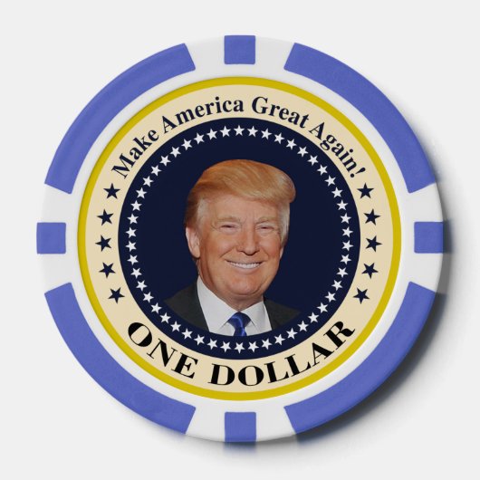 één dollar troef poker chips (Voorkant)