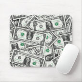 Eén dollarbiljet patroon muismat (Met muis)