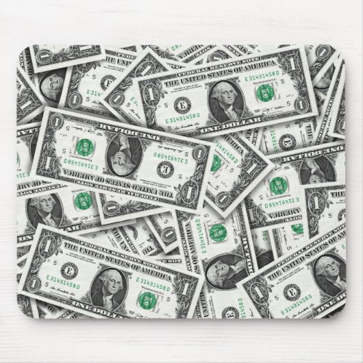Eén dollarbiljet patroon muismat (Voorkant)