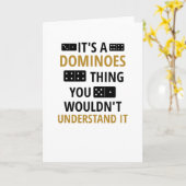 Een domino-ding | Dominoes Speler Dominoes Lovers Kaart (Gele Bloem)