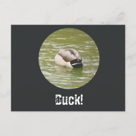 Een domme eend ansichtkaart feestdagenkaart