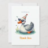 Eén domme gans 1e verjaardag bedankkaart (Voorkant)