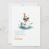 Eén domme gans 1e verjaardag bedankkaart (Achterkant)