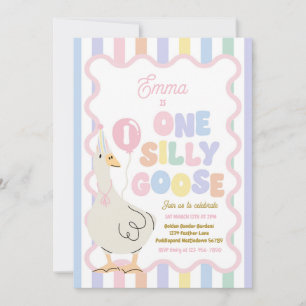 Eén domme gans 1e verjaardagsfeest Lente verjaarda Kaart