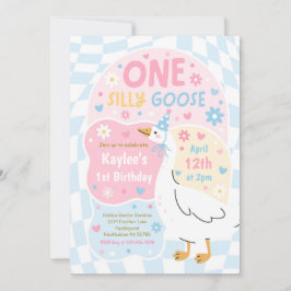 Eén domme gans 1e verjaardagsfeest Lente verjaarda Kaart