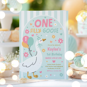 Eén domme gans 1e verjaardagsfeest lente verjaarda kaart