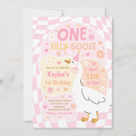 Eén domme gans 1e verjaardagsfeest Lente verjaarda Kaart