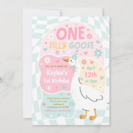 Eén domme gans 1e verjaardagsfeest Lente verjaarda Kaart