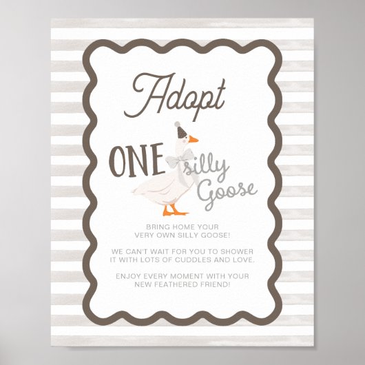 Een domme gans adoptiebord poster (Voorkant)