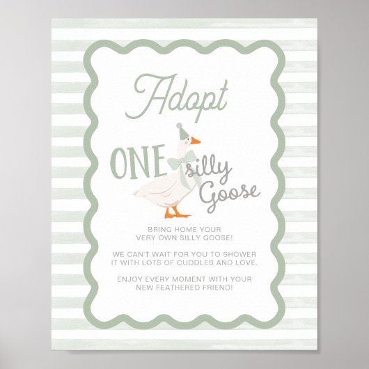 Een domme gans-adoptiebord poster (Voorkant)
