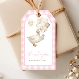 EÉN Domme Gans, Ballonnen Cadeautags Cadeaulabel