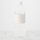 EÉN Domme Gans, Ballonnen, Retro Gingham Waterfles Etiket (Achterkant)