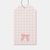 Eén domme gans geruite 1e verjaardag cadeaulabel (Achterkant)