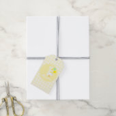 Een domme gans geruite 1e verjaardag cadeaulabel (Met Touw)