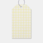Een domme gans geruite 1e verjaardag cadeaulabel (Achterkant)