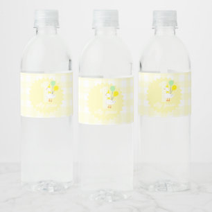 Een domme gans geruite 1e verjaardag waterfles etiket