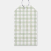 Eén domme gans groene strik eerste verjaardag cadeaulabel (Achterkant)