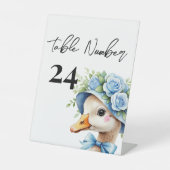 Een domme gans Jongen tafelnummer Reclamebord Met Voetstuk (Voorkant)