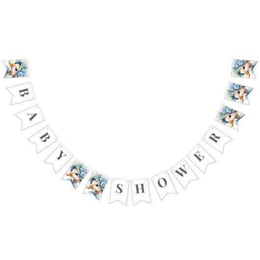 Eén domme gans Jongens babyshower Vlaggetjes (Alle)