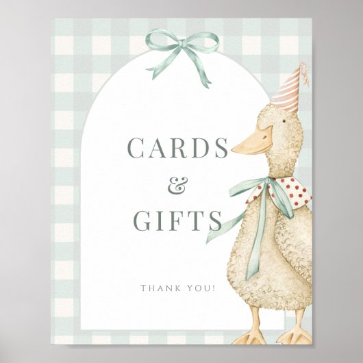 Een Domme Gans Kaarten Cadeaus Tafelblad Bord Post Poster (Voorkant)