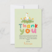 Eén domme gans Kinderen 1e verjaardag Bedankkaart (Voorkant)