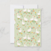 Eén domme gans Kinderen 1e verjaardag Bedankkaart (Achterkant)