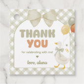 Eén Domme Gans Lente Verjaardag Bedankjes Labels (Voorkant)