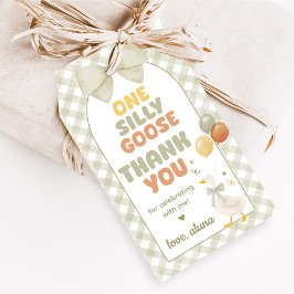 Eén Domme Gans Lente Verjaardag Favor Tags Cadeaulabel