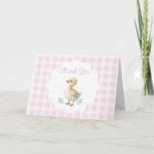 Eén domme gans roze geruite meisje eerste verjaard
