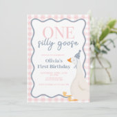 Een domme gans roze kaart (Staand voorkant)